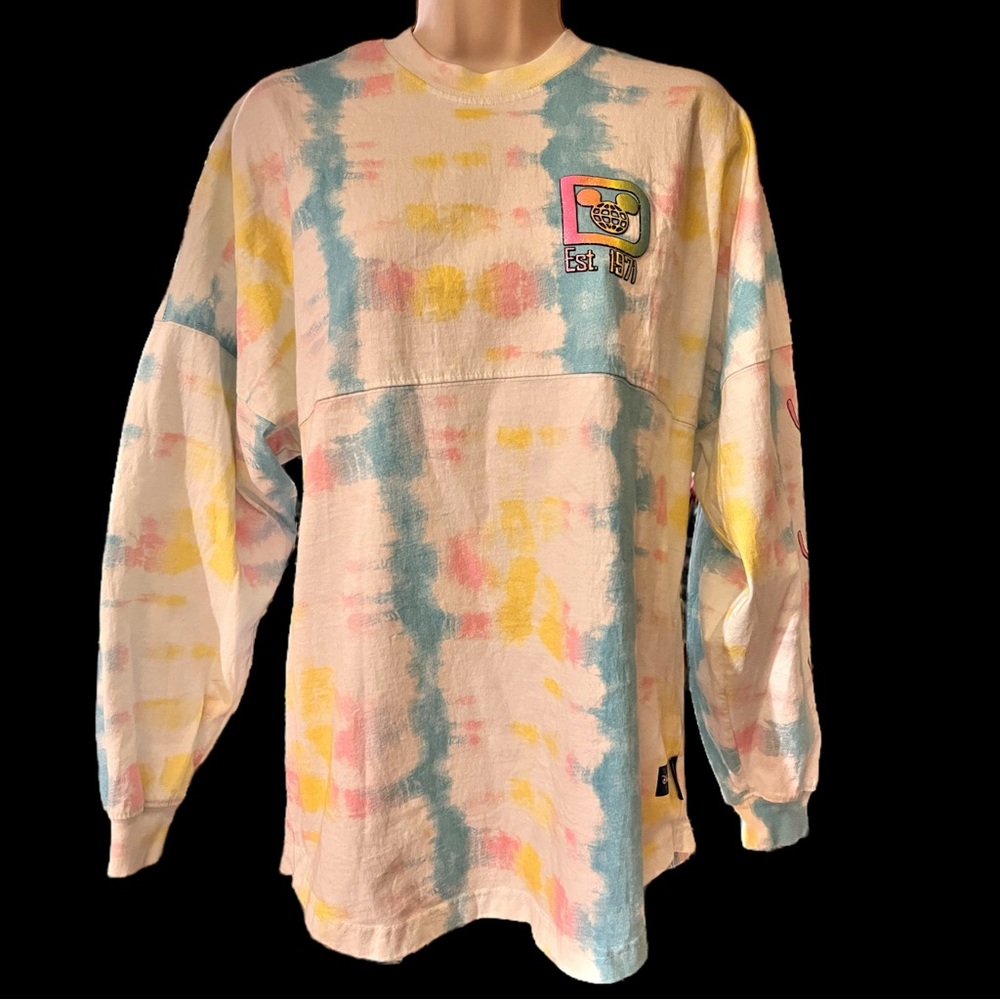 UNISEX……Size Small…….DISNEY……Disney Eats Mickey Shaved Ice Tie Dye Jersey.
